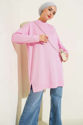 Loyşa Armalı Basic Tunik Pembe - Tunik