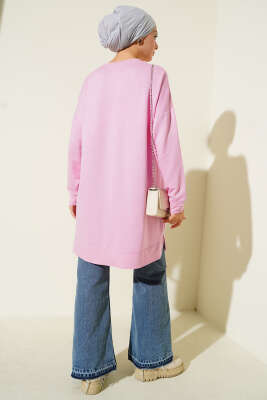 Loyşa Armalı Basic Tunik Pembe - Tunik