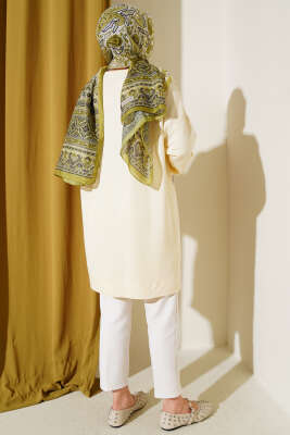 Loyşa Armalı Basic Tunik Sarı - Tunik