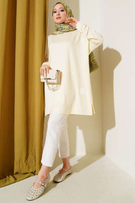 Loyşa Armalı Basic Tunik Sarı - Yılın Fırsatı