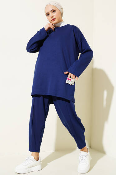 Loyşa Armalı Çımalı Salaş İkili Takım Lacivert - İkili Takım