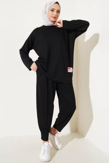 Loyşa Armalı Çımalı Salaş İkili Takım Siyah - İkili Takım