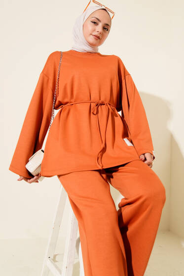 Loyşa Armalı İspanyol Paça İkili Takım Oranj - İkili Takım