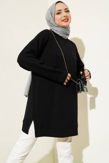 Loyşa Armalı Tunik Siyah - Tunik