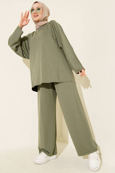 Loyşa Basic Bisiklet Yaka İkili Takım Çağla Yeşili - İkili Takım