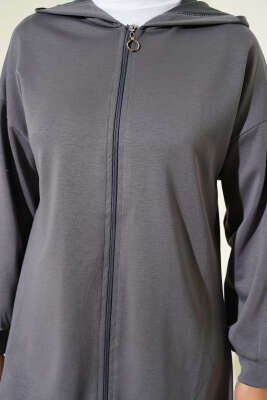 Loyşa Basic Kapüşonlu İkili Takım Gri - İkili Takım