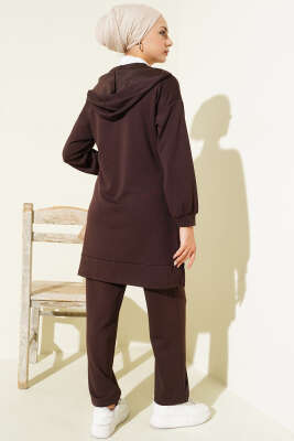 Loyşa Basic Kapüşonlu İkili Takım Kahve - İkili Takım