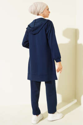 Loyşa Basic Kapüşonlu İkili Takım Lacivert - İkili Takım