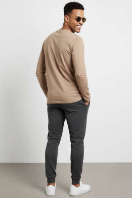 Loyşa Basic Sweatshirt Bej - Erkek Sweatshirt