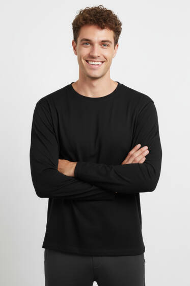 Loyşa Basic Sweatshirt Siyah - Erkek Sweatshirt