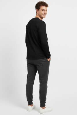 Loyşa Basic Sweatshirt Siyah - Erkek Sweatshirt