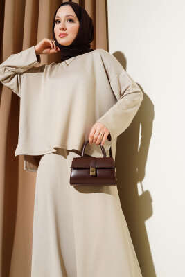 Loyşa Basic Tunik Etek İkili Takım Bej - 300-500 TL Ürünler