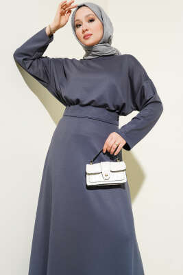 Loyşa Basic Tunik Etek İkili Takım Füme - 300-500 TL Ürünler