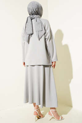 Loyşa Basic Tunik Etek İkili Takım Gri - 300-500 TL Ürünler