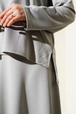Loyşa Basic Tunik Etek İkili Takım Gri - 300-500 TL Ürünler