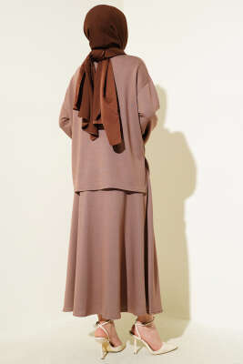 Loyşa Basic Tunik Etek İkili Takım Kahve - 300-500 TL Ürünler