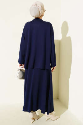 Loyşa Basic Tunik Etek İkili Takım Lacivert - İkili Takım