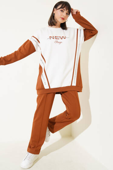 Loyşa Baskılı Pullu İkili Takım Taba - İkili Takım