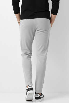 Loyşa Bel Bağcıklı Likralı Erkek Pantolon Gri - Erkek Pantolon