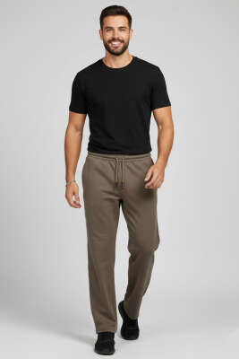 Loyşa Bel Bağcıklı Likralı Erkek Pantolon Vizon - Erkek Pantolon