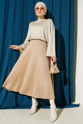 Loyşa Bilek Armalı Basic Bluz Bej - Yılın Fırsatı