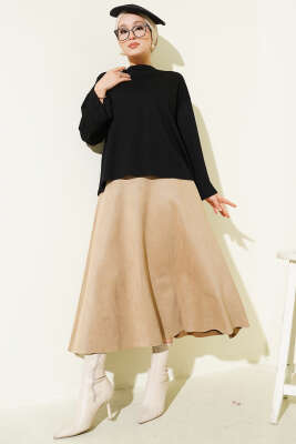 Loyşa Bilek Armalı Basic Bluz Siyah - Yılın Fırsatı