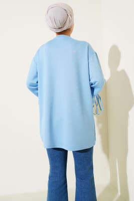 Loyşa Bilek İp Bağlamalı Tunik Mavi - Tunik