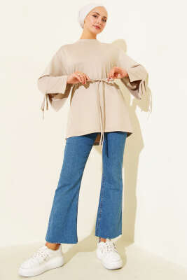 Loyşa Bilek İp Bağlamalı Tunik Taş - Yılın Fırsatı