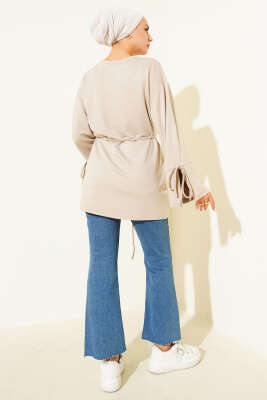 Loyşa Bilek İp Bağlamalı Tunik Taş - Yılın Fırsatı