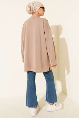 Loyşa Coco Yazı Süslemeli Tunik Bej - 300-500 TL Ürünler