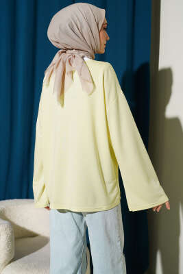 Loyşa Düşük Omuz Basic Tunik Sarı - 100-300 TL Ürünler