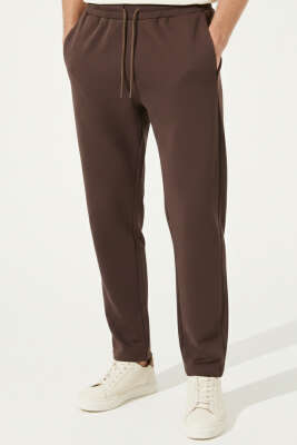 Loyşa Düz Paça Erkek Eşofman Alt Kahve 