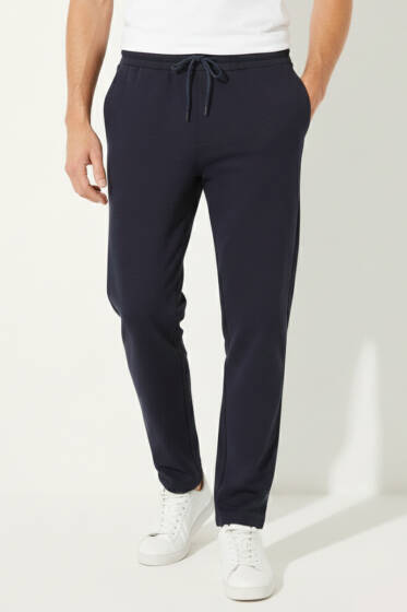 Loyşa Düz Paça Erkek Eşofman Alt Lacivert - Erkek Eşofman Alt