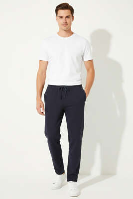 Loyşa Düz Paça Erkek Eşofman Alt Lacivert - Erkek Eşofman Alt