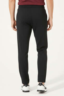 Loyşa Düz Paça Erkek Eşofman Alt Siyah - Erkek Eşofman Alt