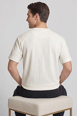 Loyşa Erkek Basic T-shirt Beyaz - Erkek T-shirt