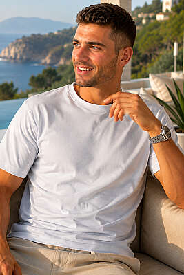 Loyşa Erkek Basic T-shirt Gri 
