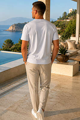 Loyşa Erkek Basic T-shirt Gri - Erkek T-shirt