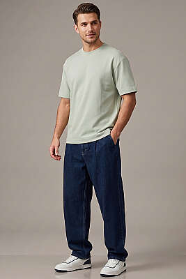 Loyşa Erkek Basic T-shirt Mint - Erkek T-shirt