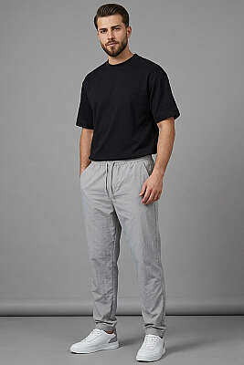 Loyşa Erkek Basic T-shirt Siyah - Erkek T-shirt