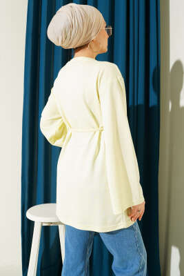 Loyşa Geniş Kollu İp Kuşaklı Tunik Sarı - Yılın Fırsatı