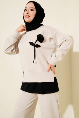 Loyşa Gül Desen İkili Takım Taş - İkili Takım