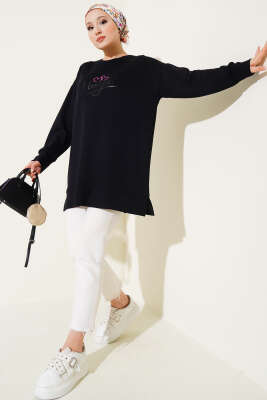 Loyşa I Love You Baskılı Tunik Siyah - 300-500 TL Ürünler