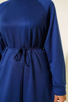 Loyşa İp Kuşaklı Uzun Tunik Lacivert - Yılın Fırsatı