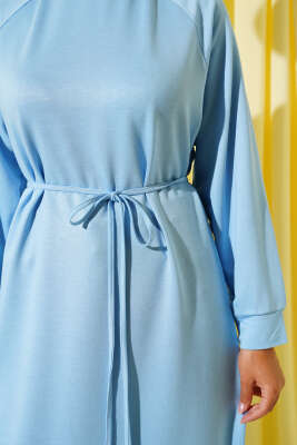 Loyşa İp Kuşaklı Uzun Tunik Mavi - Yılın Fırsatı