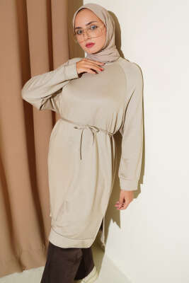 Loyşa İp Kuşaklı Uzun Tunik Taş 