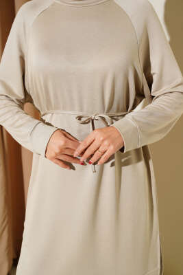 Loyşa İp Kuşaklı Uzun Tunik Taş - Yılın Fırsatı