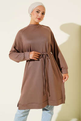 Loyşa İp Kuşaklı Uzun Tunik Vizon - 300-500 TL Ürünler