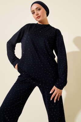 Loyşa Mini Taşlı Süslemeli İkili Takım Parlement - İkili Takım