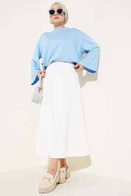 Loyşa Mini Yıldız Taşlı Bluz Mavi - Yılın Fırsatı